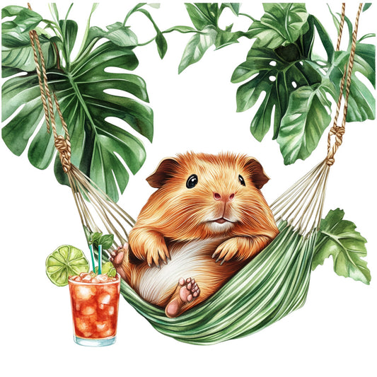 Cute Guinea Pigs Fabric Panel 25