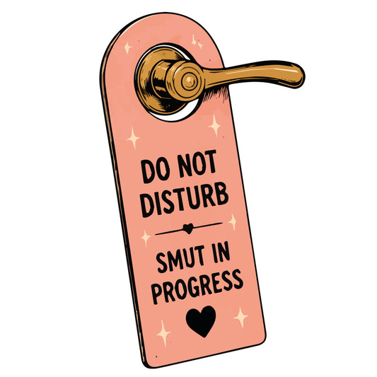 coral pink, peach, brass, gold, door hanger, do not disturb, humorous, funny, whimsical, modern, contemporary, hearts, sparkles, stars, motivational, affirmation, self-care, bedroom decor, home decor, retro, vintage inspired, cheeky, sarcasm, wellness, relaxation, novelty print, statement print, text based, typography, decorative sign