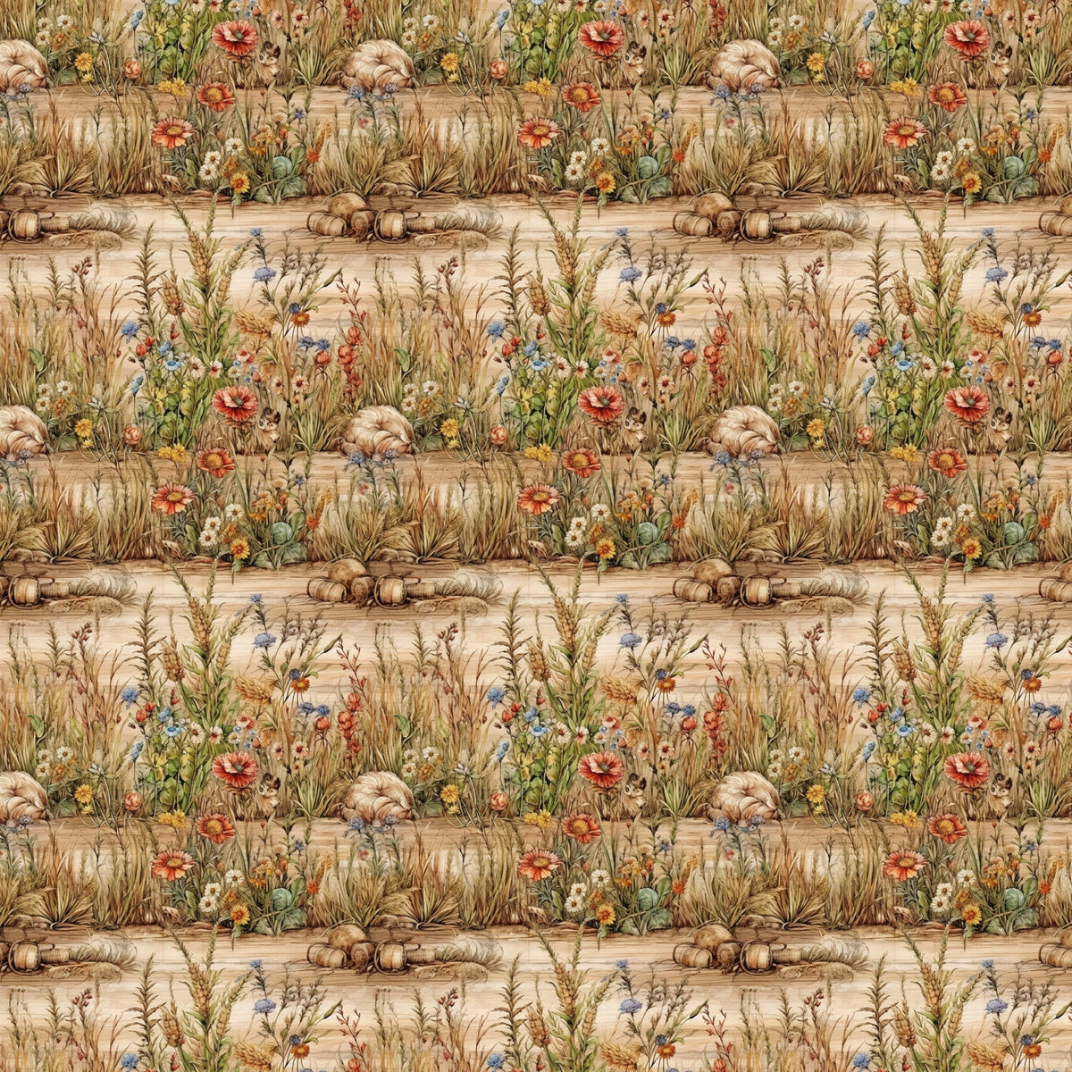 Cottage Meadow Pattern 1 Minky Fabric