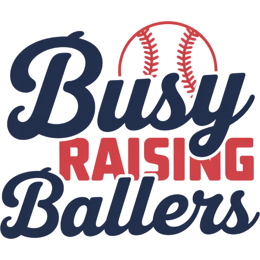 navy blue, red, white, baseball, sports, bull raising ballers, text, typography, script lettering, vintage, retro, americana, patriotic, baseball theme, sports theme, youth, children, boys, playful, fun, whimsical, casual, athletic, summer, game day, baseball diamond, stitching detail, bold lettering, sports enthusiast