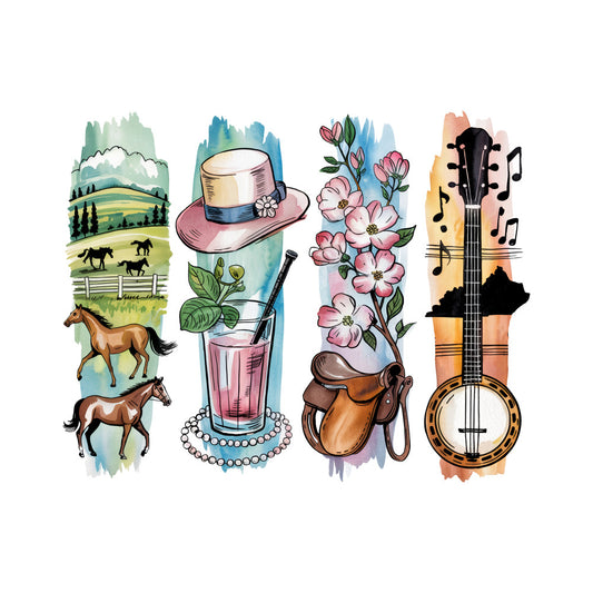 Brushstroke State Fabric Panel 48