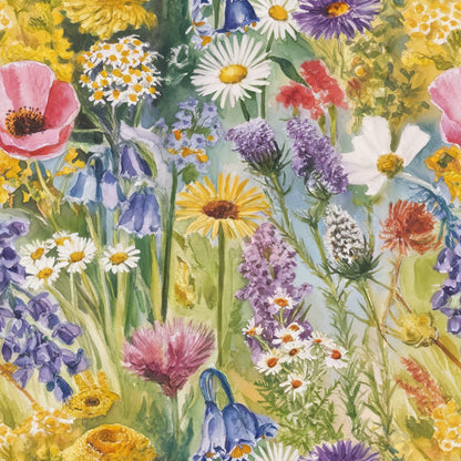 Painted Meadow Pattern 9 Minky Fabric