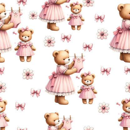 Beary Sweet Party Pattern 7 Minky Fabric