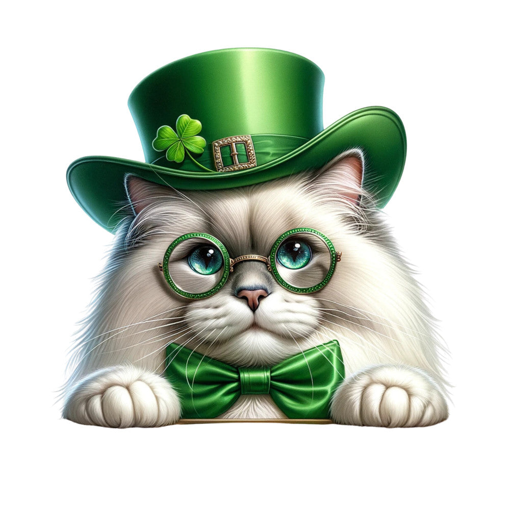 St Patricks Day Cat Fabric Panel 24