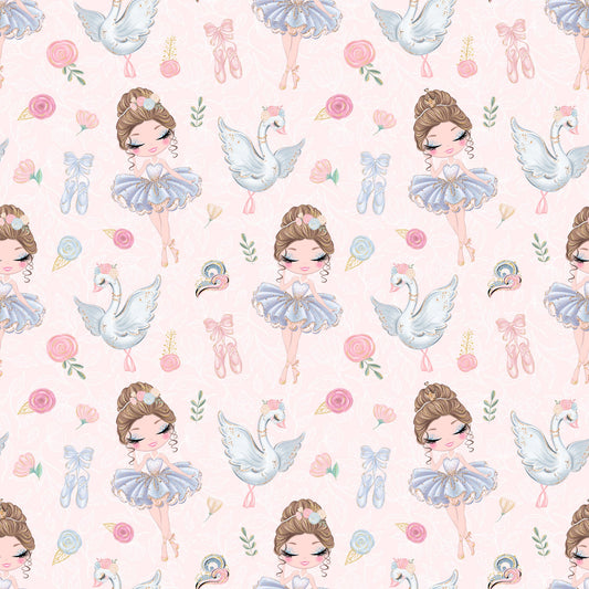 Sweet Ballerina Pattern 1 Quilting Cotton Fabric