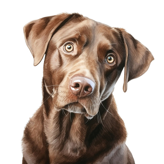 Watercolor Labrador Fabric Panel 41