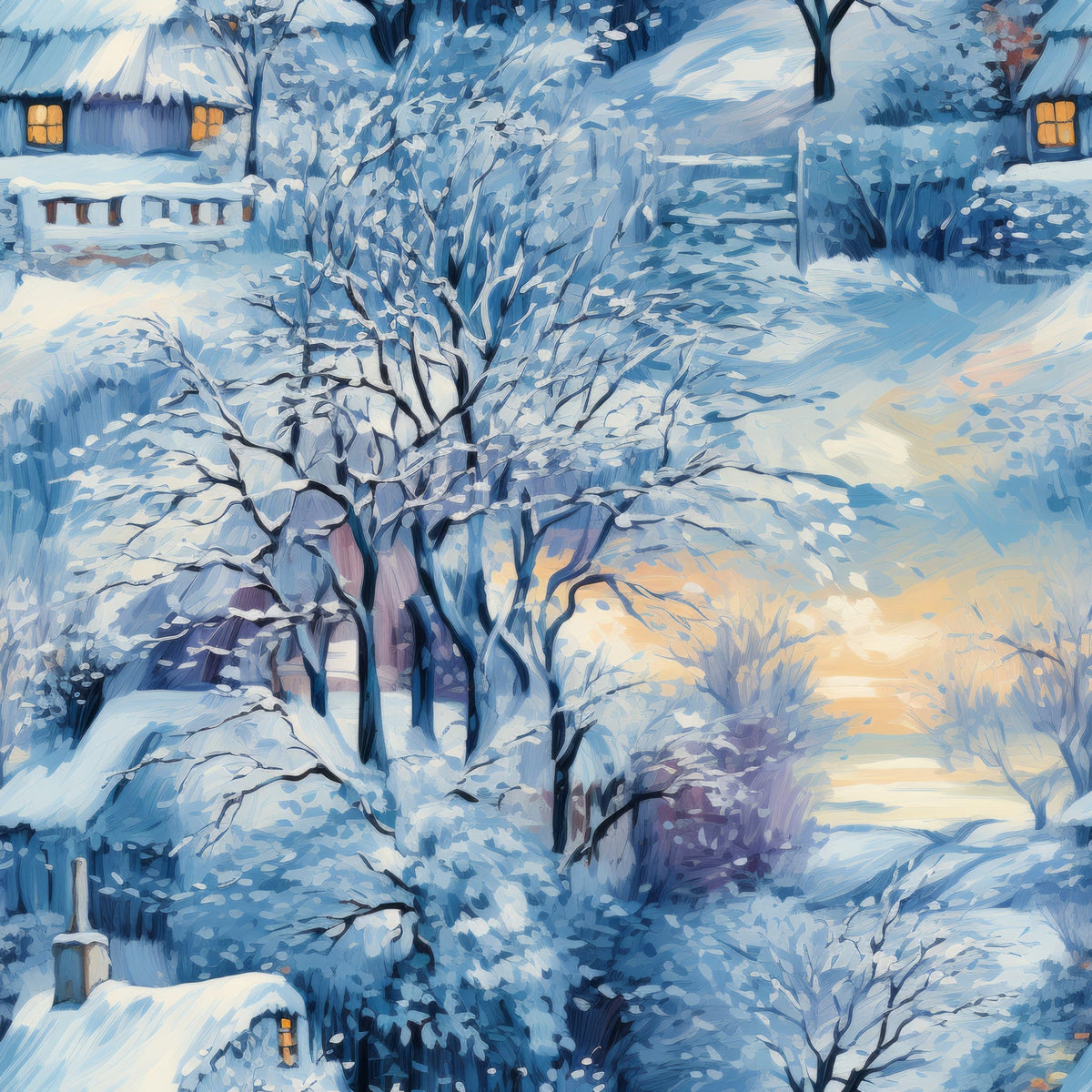 Golden Snowfall Pattern 17 Minky Fabric