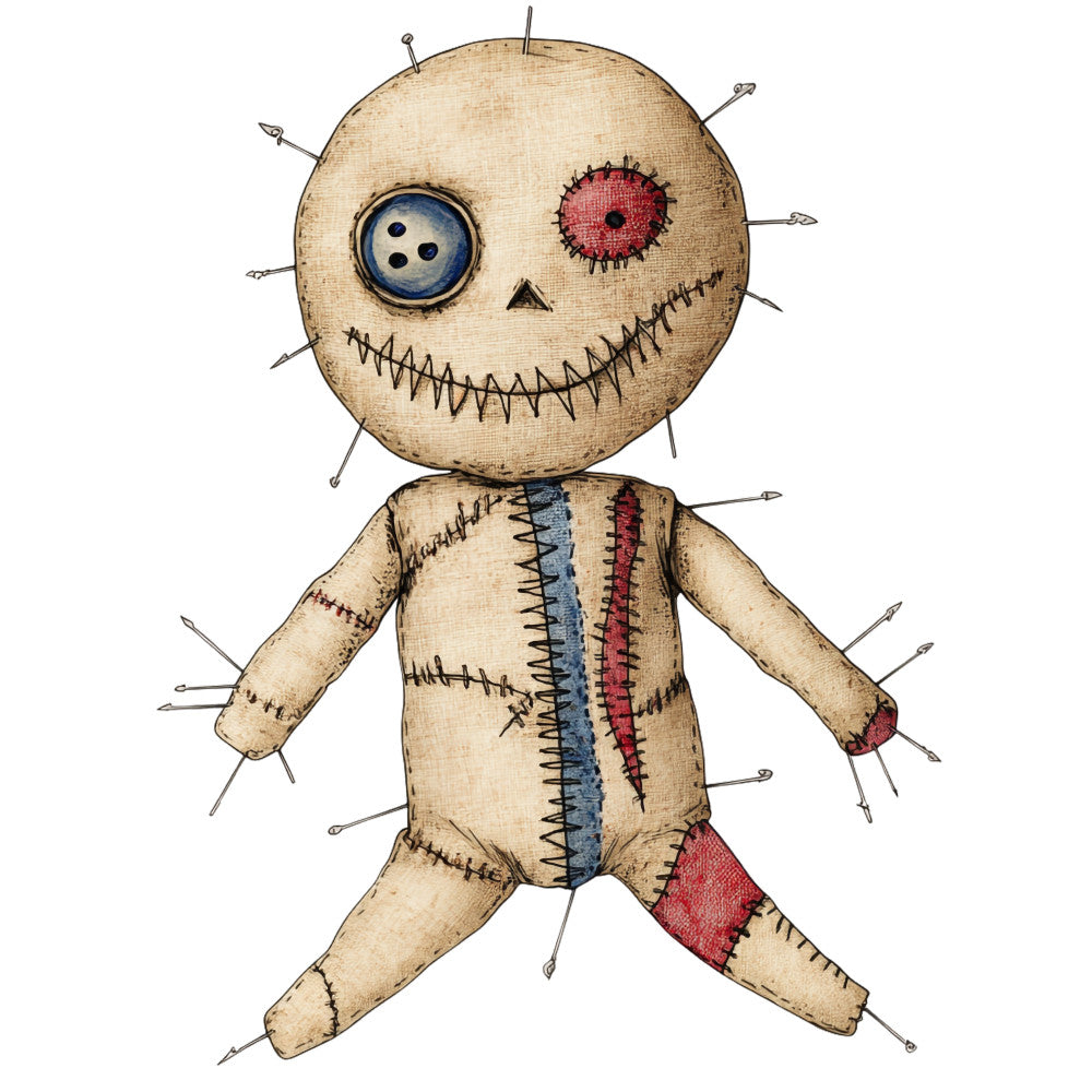 Colorful Voodoo Dolls Fabric Panel 18