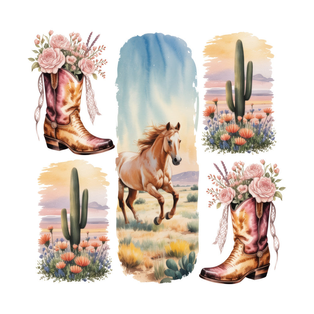 Western Brushstroke Fabric Panel 5