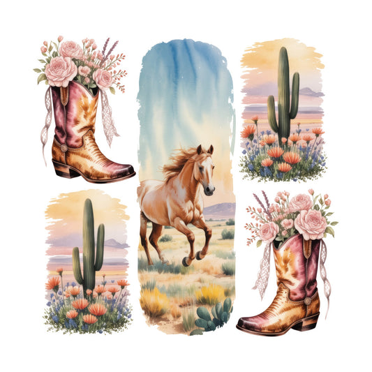 Western Brushstroke Fabric Panel 5