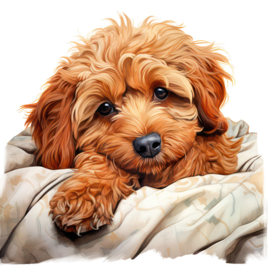 Cute Cavapoos Fabric Panel 67