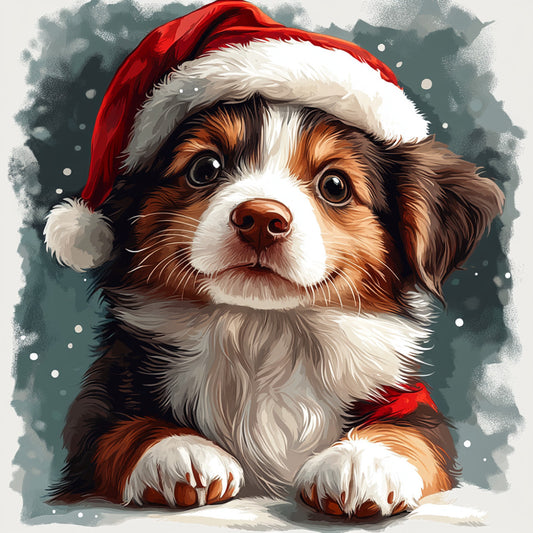 Christmas Dogs Fabric Panel 19