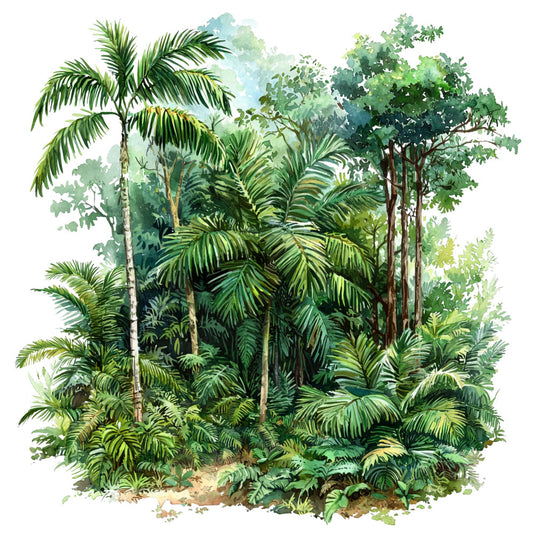 Watercolor Africa Fabric Panel 13