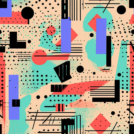Memphis Pop Pattern 1 Minky Fabric