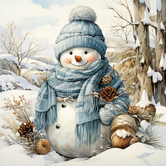 Classic Snowman Fabric Panel 14
