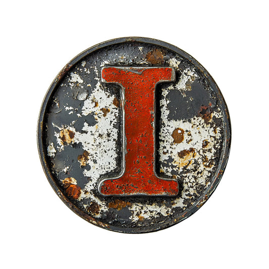 Antique Metal Alphabet Fabric Panel 6