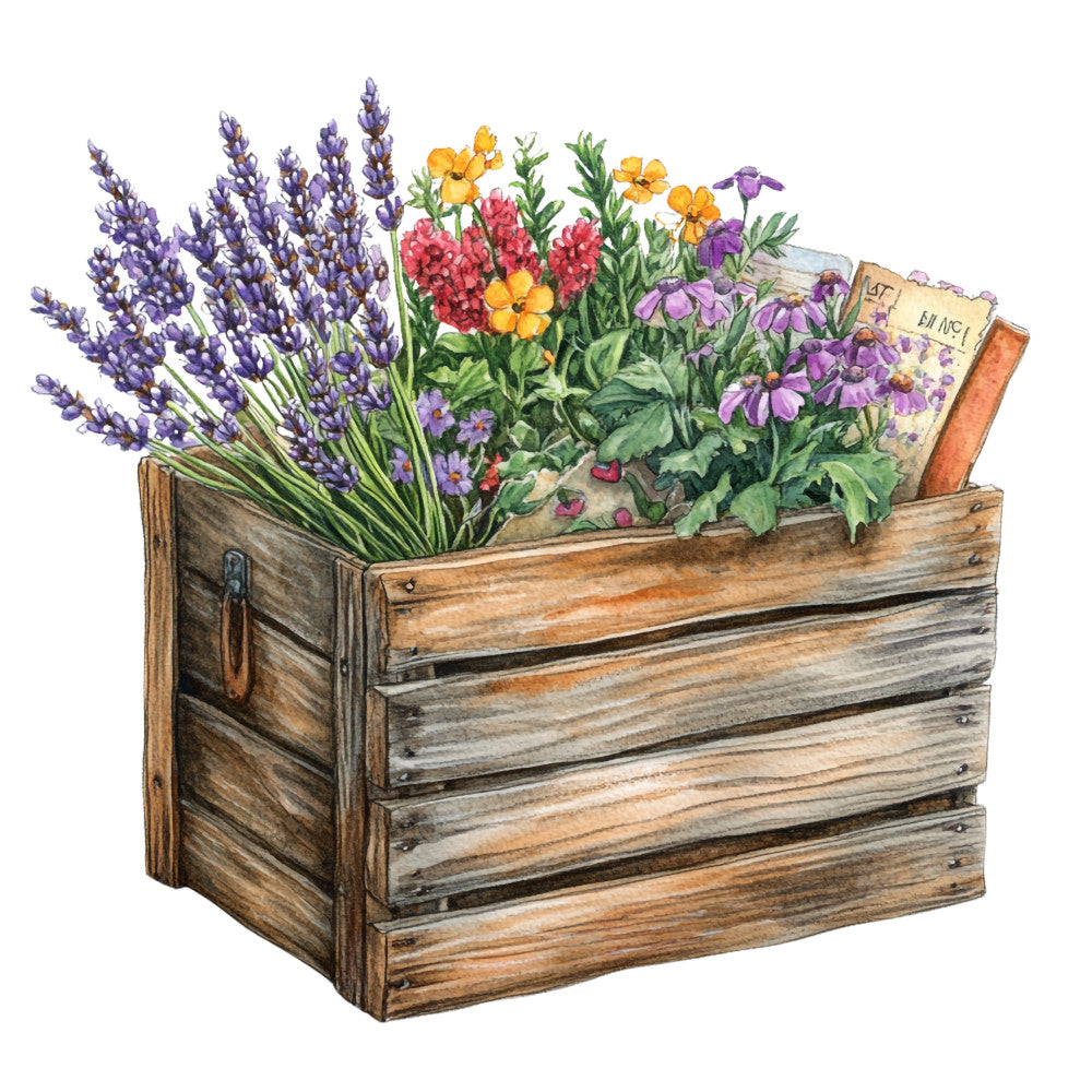 Vintage Garden Fabric Panel 16