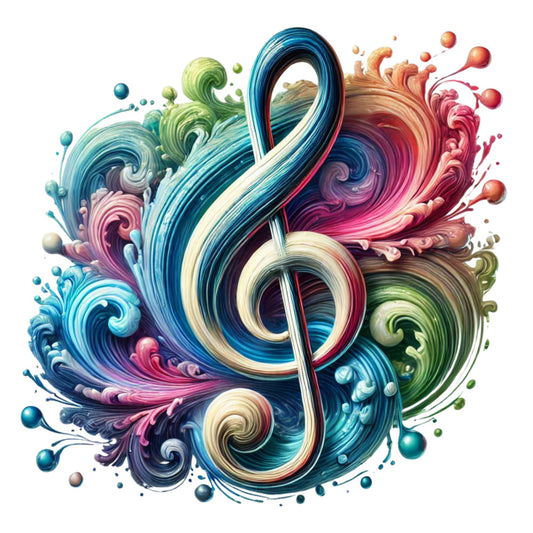 Musical Notes Fabric Panel 17