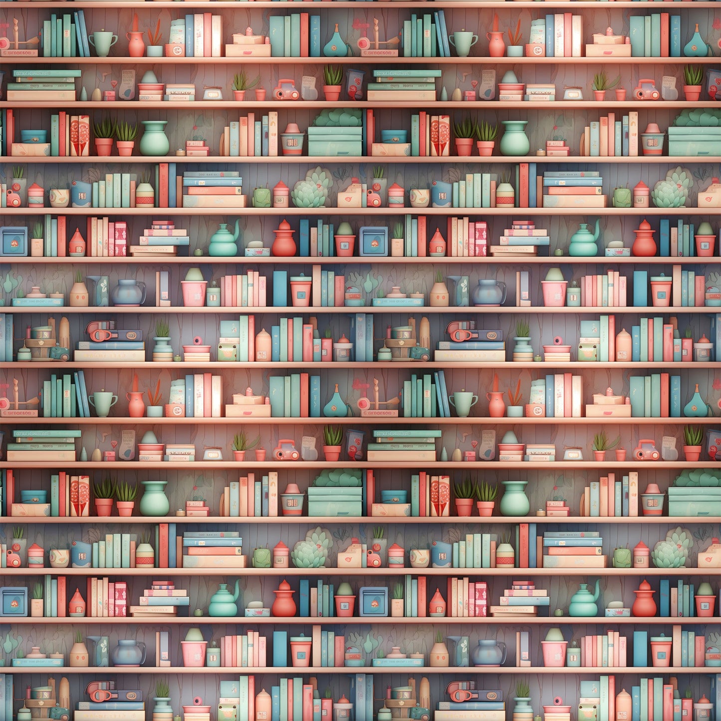 Bookshelf Pattern 12 Quilting Cotton Fabric