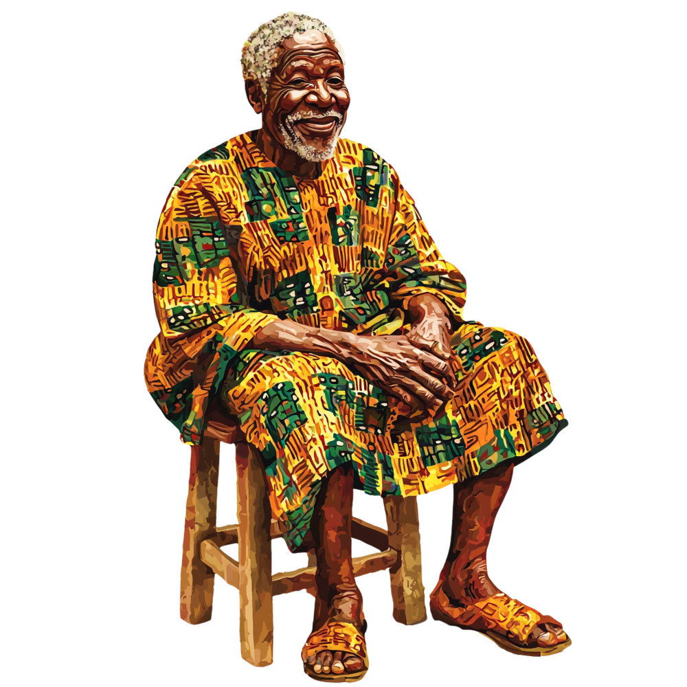 Watercolor Africa Fabric Panel 37