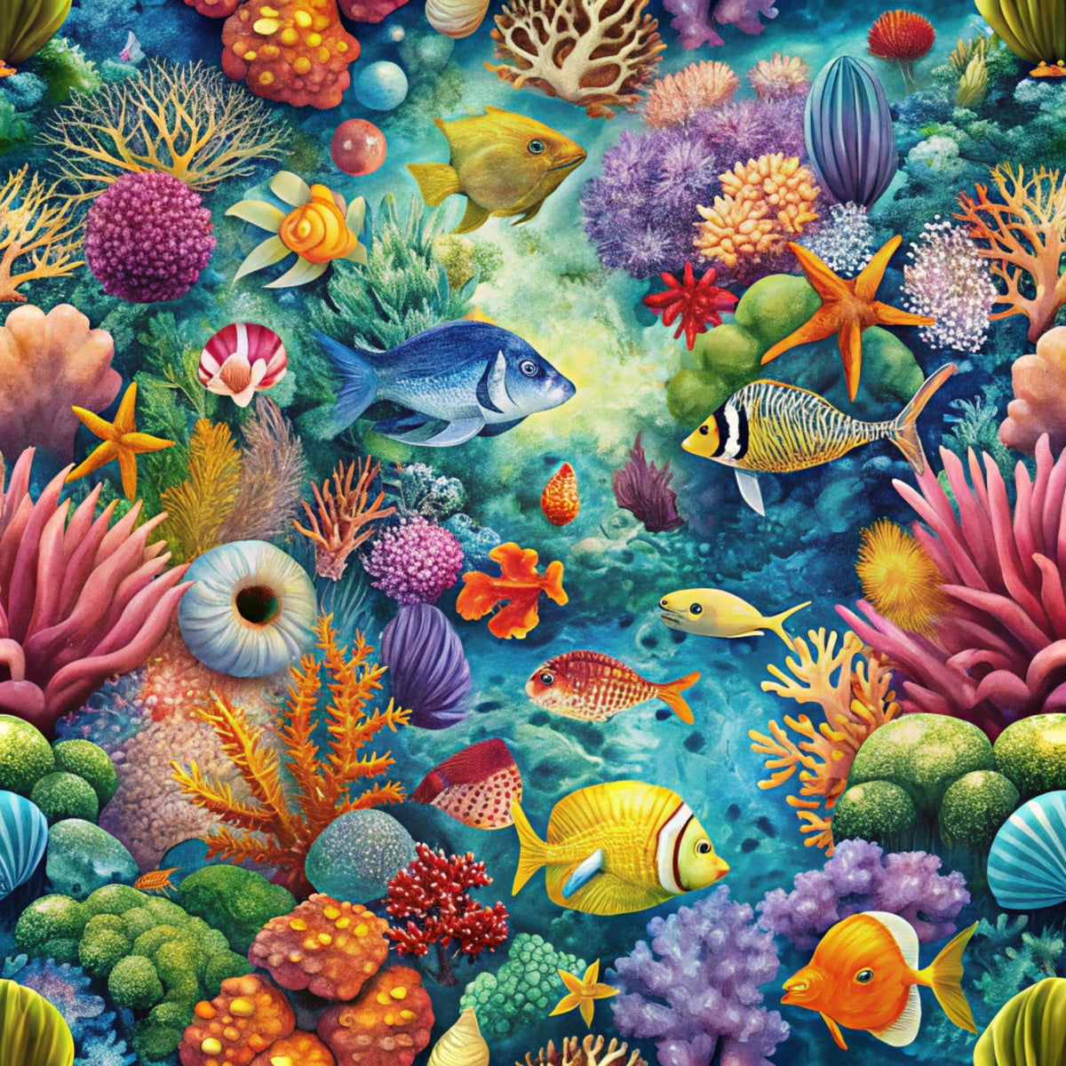 Reef Reverie Pattern 23 Minky Fabric