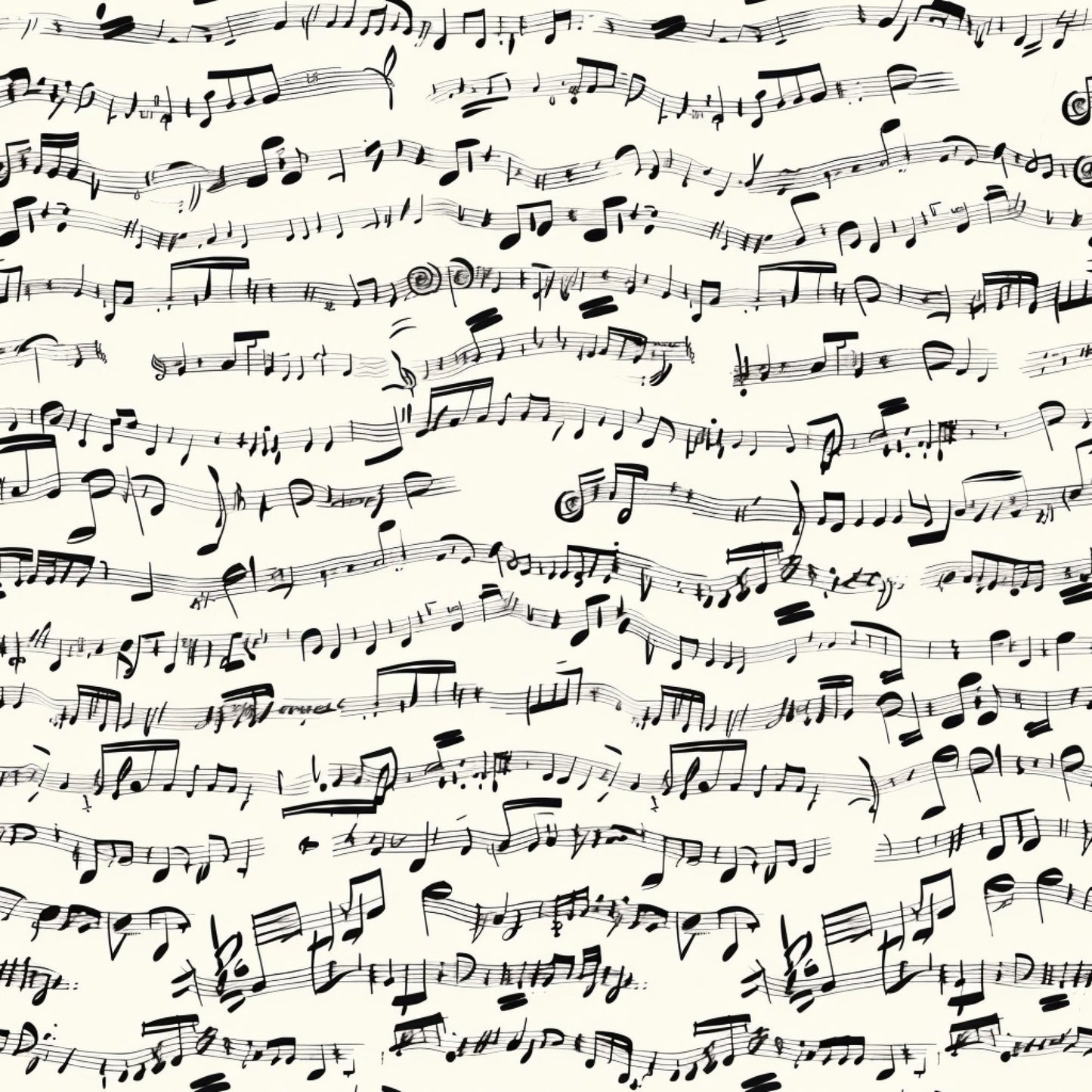 Handwritten Music Pattern 1 Quilting Cotton Fabric