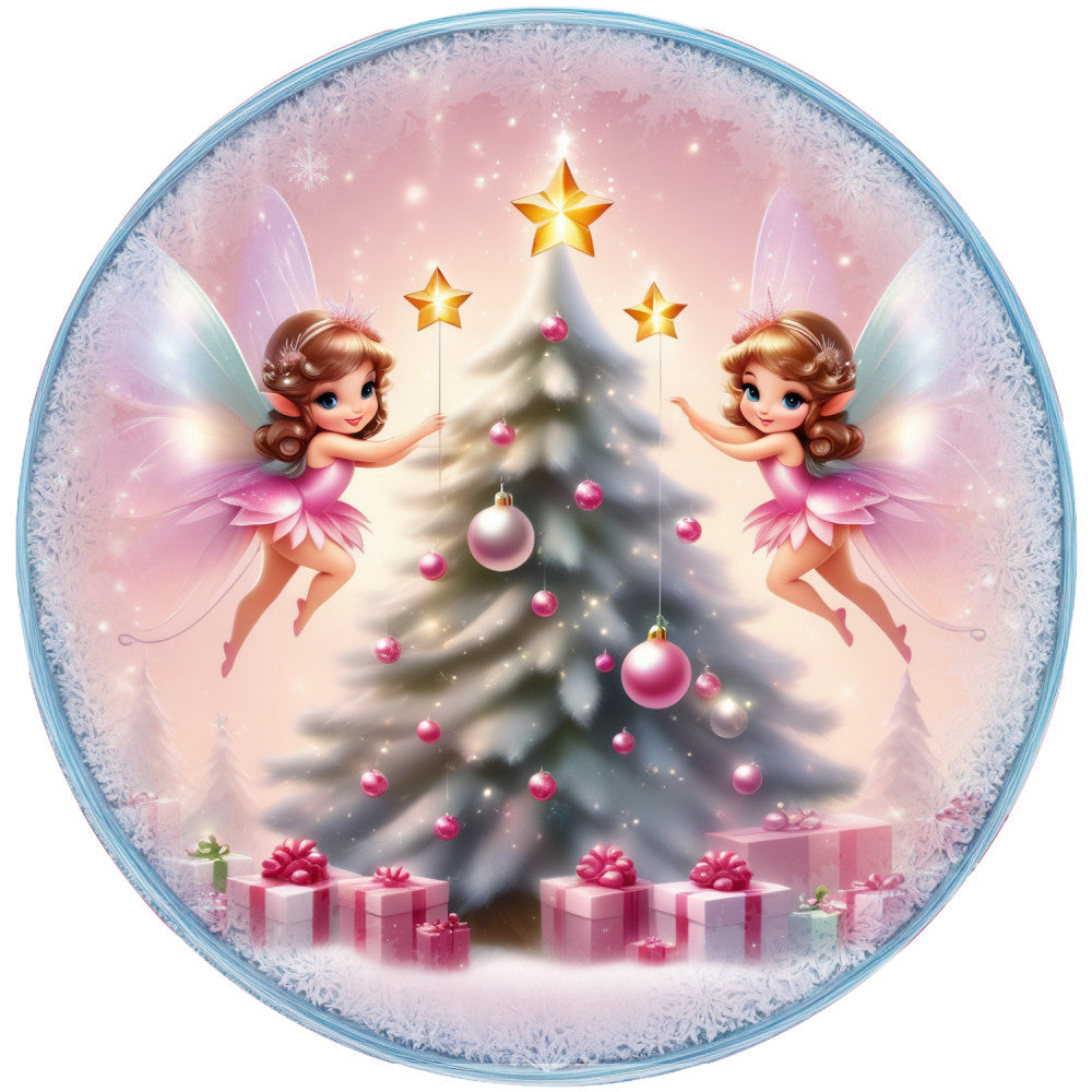 Winter Fairy Ornament Fabric Panel 16