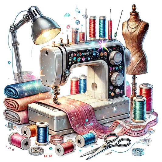 Sewing Scenes Fabric Panel 7