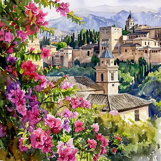 Spain Travel Art Fabric Panel 2