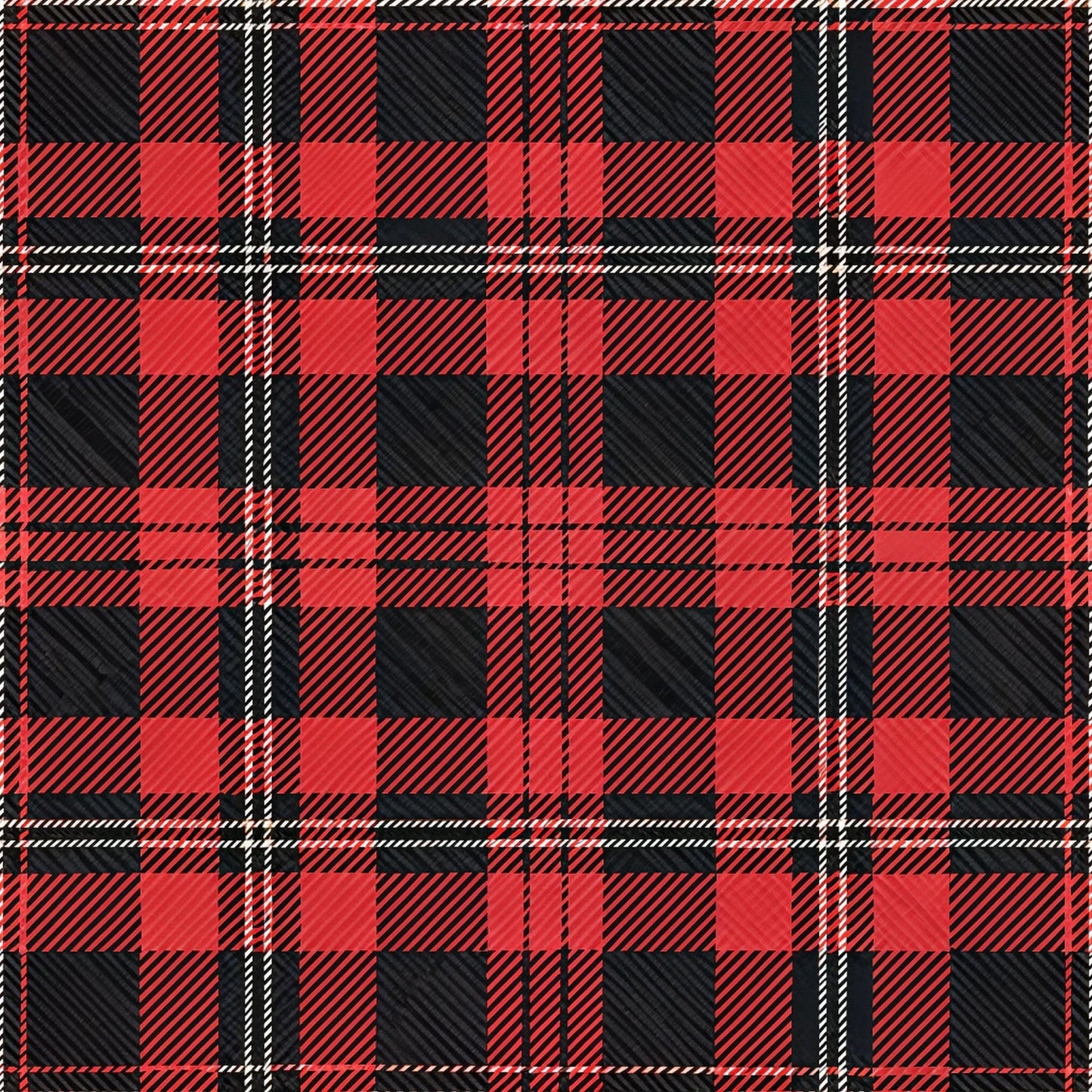 Classic Red and Black Buffalo Plaid Pattern 1 Quilting Cotton Fabric
