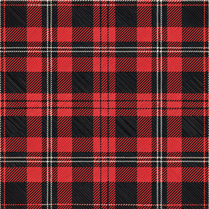 Classic Red and Black Buffalo Plaid Pattern 1 Quilting Cotton Fabric