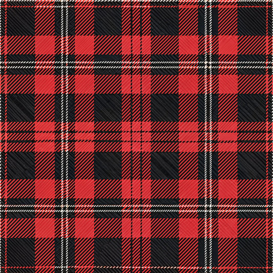 Classic Red and Black Buffalo Plaid Pattern 1 Quilting Cotton Fabric
