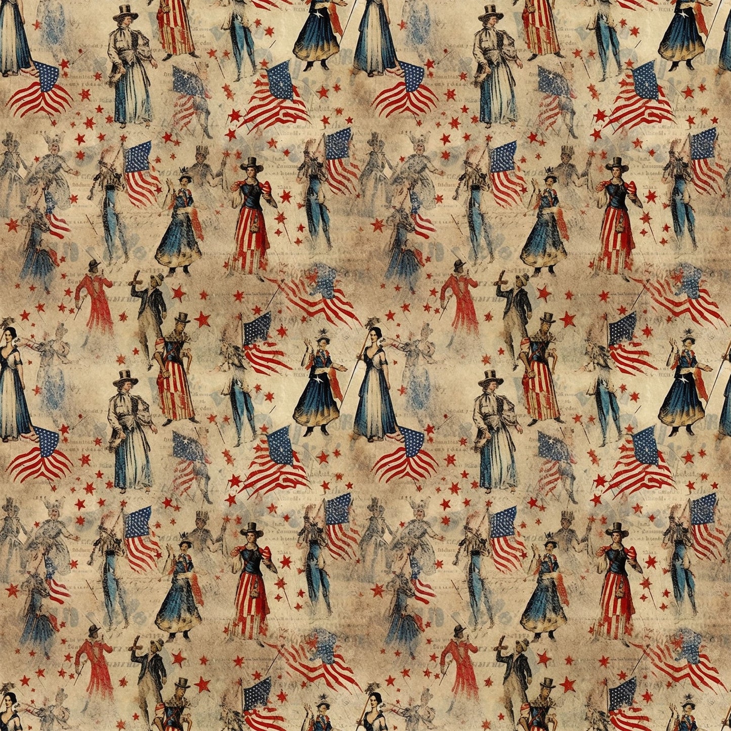 Americana Chronicles Pattern 7 Quilting Cotton Fabric