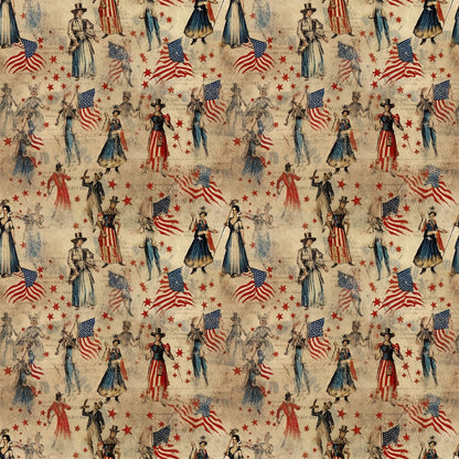 Americana Chronicles Pattern 7 Quilting Cotton Fabric