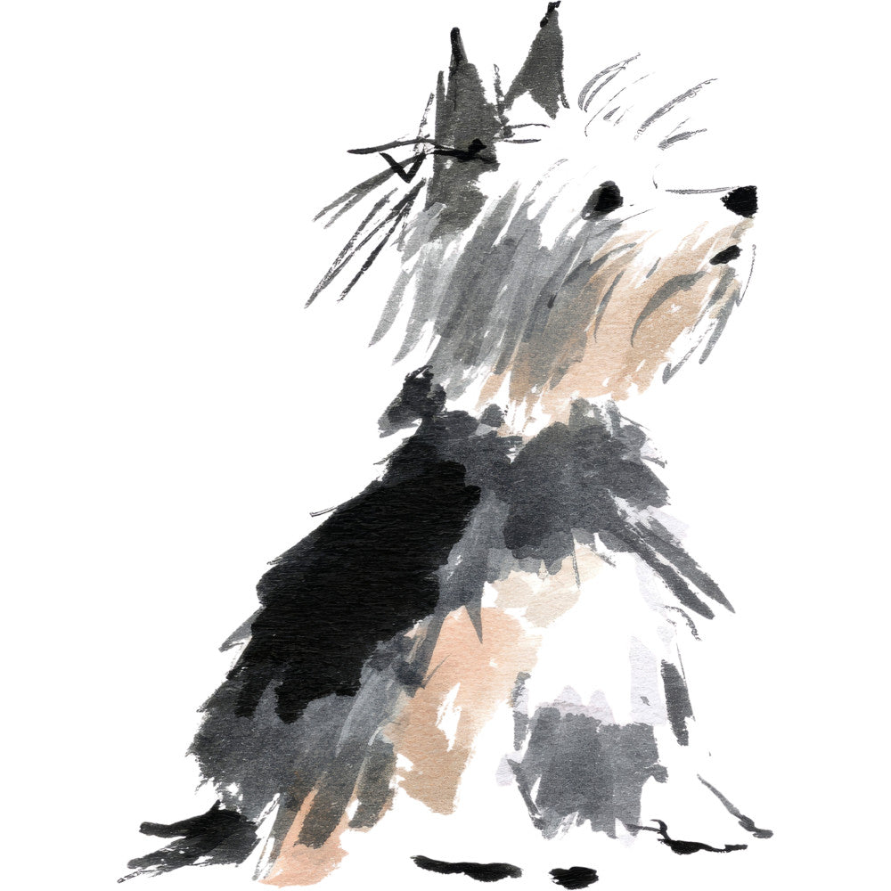 Handdrawn Doodle Dog Fabric Panel 30