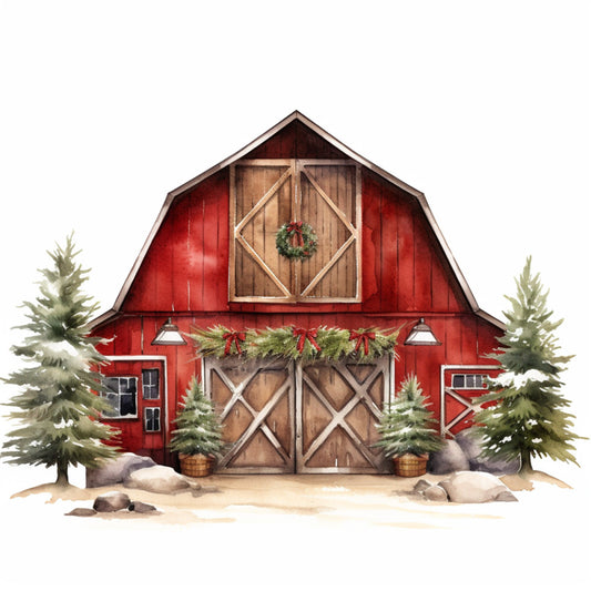 A Country Christmas Fabric Panel 10
