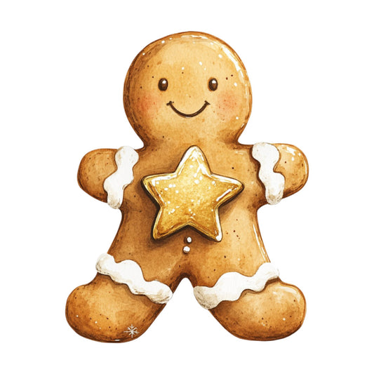 Christmas Gingerbread Man Fabric Panel 10