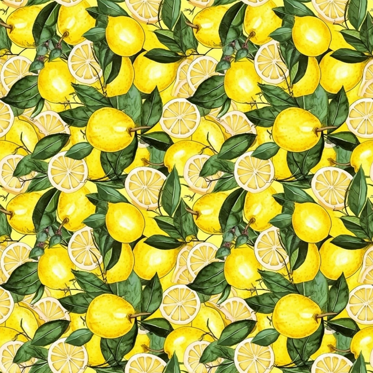 Lemons and Citrus Sour Splash Pattern 3 Quilting Cotton Fabric