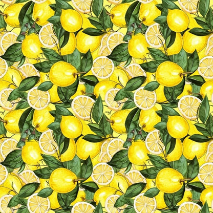 Lemons and Citrus Sour Splash Pattern 3 Quilting Cotton Fabric