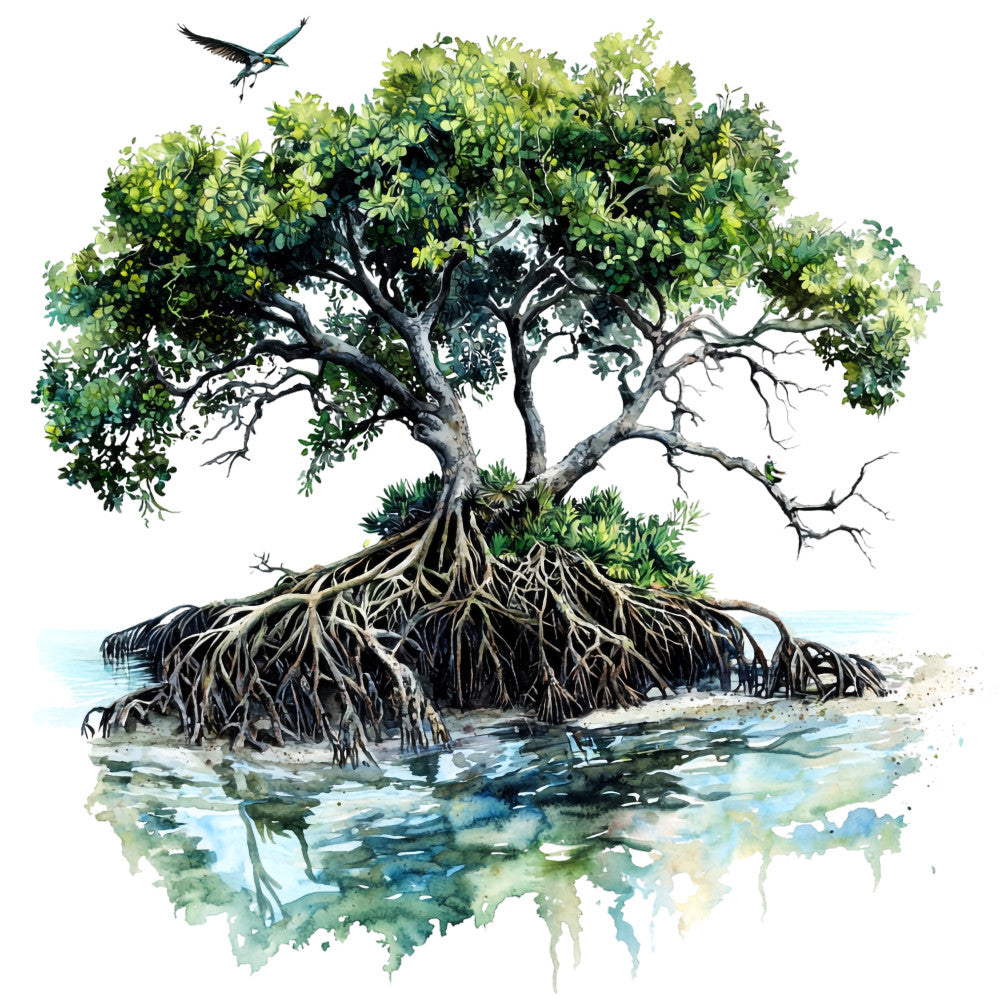 Watercolor Africa Fabric Panel 12