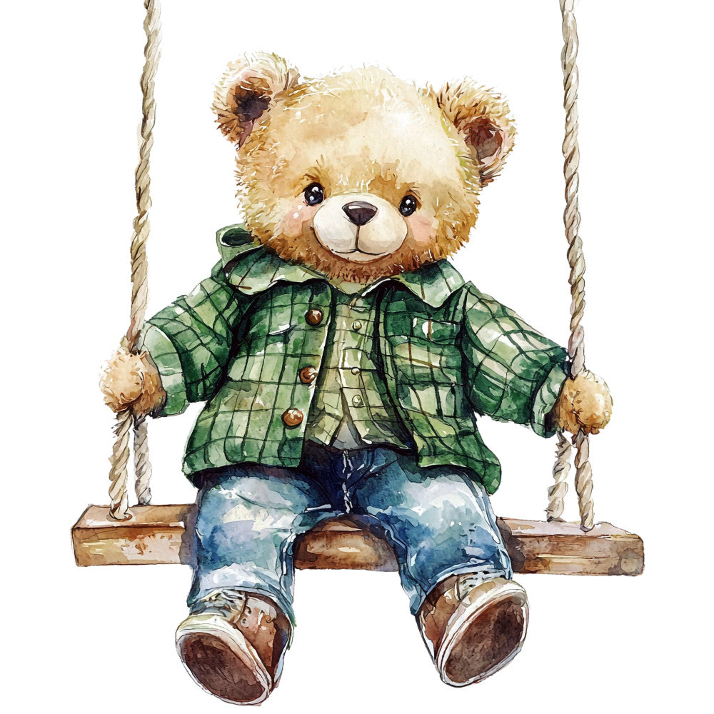 Classic Teddy Bear Fabric Panel 21