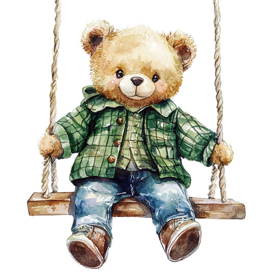 Classic Teddy Bear Fabric Panel 21