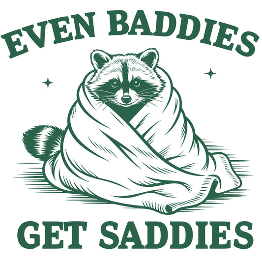 forest green, white, animal, raccoon, woodland, nature, humorous, funny, quirky, whimsical, casual, playful, cozy, blanket, bedding, home decor, wall hanging, stars, cozy vibes, autumn, winter, rustic, modern, trendy, badge design, graphic, cute animals, funny animals, text design