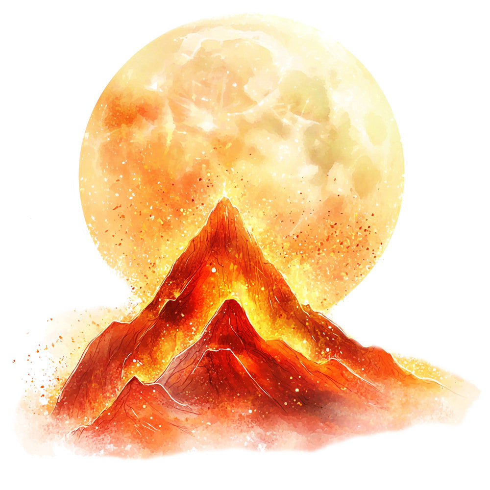 Fire Moon Crystals Fabric Panel 22