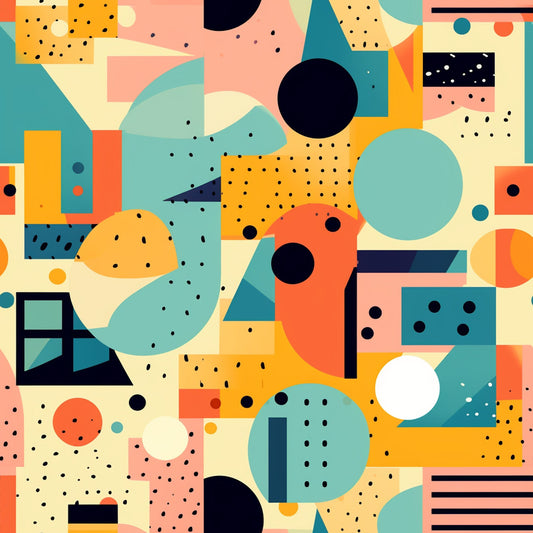 Memphis Pop Pattern 10 Minky Fabric