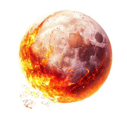 Fire Moon Crystals Fabric Panel 23