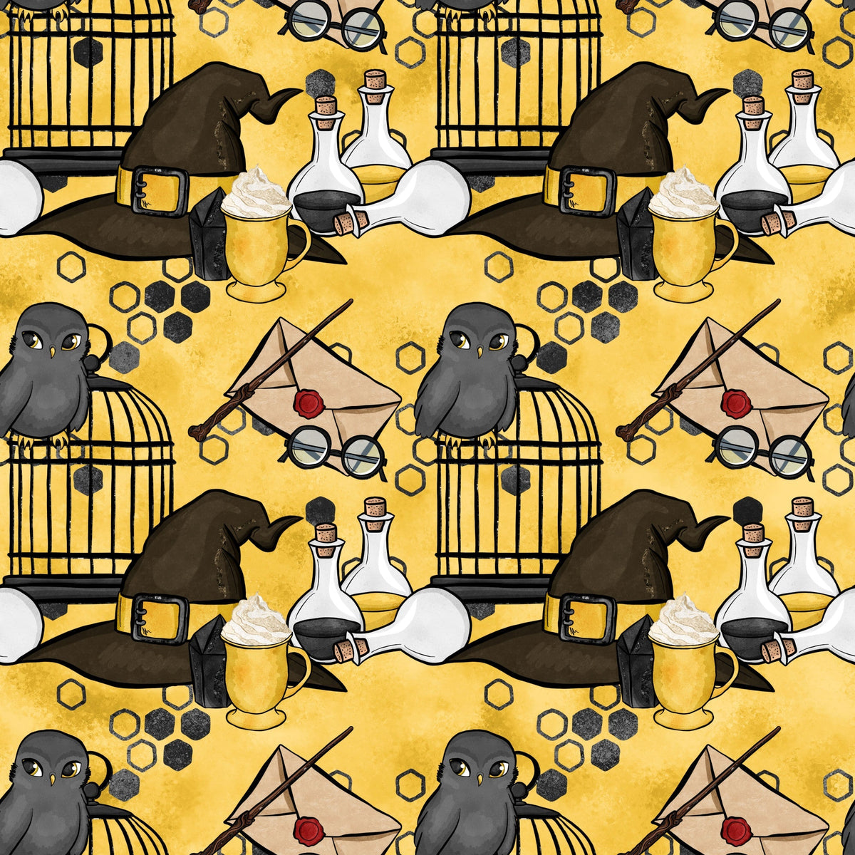 Owl Post Academy Pattern 3 Minky Fabric