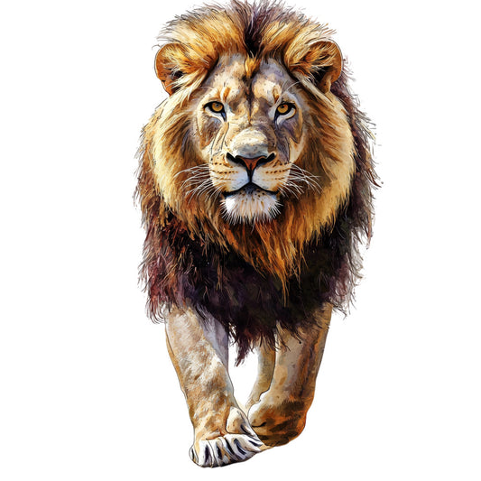 Watercolor Lion Fabric Panel 5