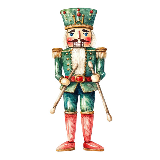 Classic Christmas Nutcrackers Fabric Panel 29