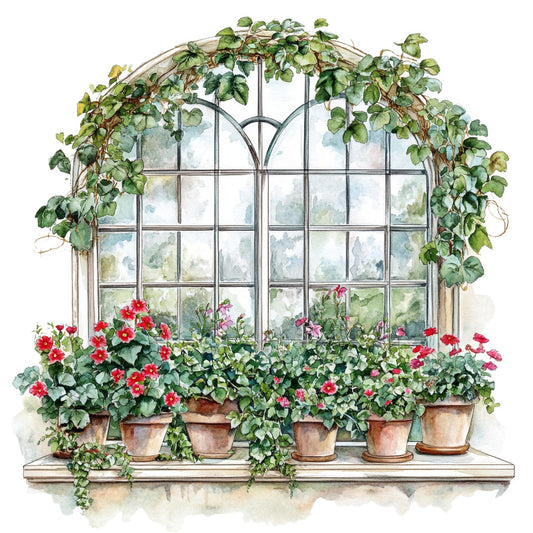 Vintage Garden Fabric Panel 10